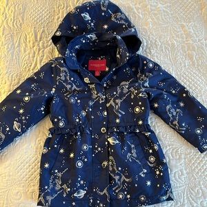 London Fog Girls Hooded lined Jacket Size 5-EUC